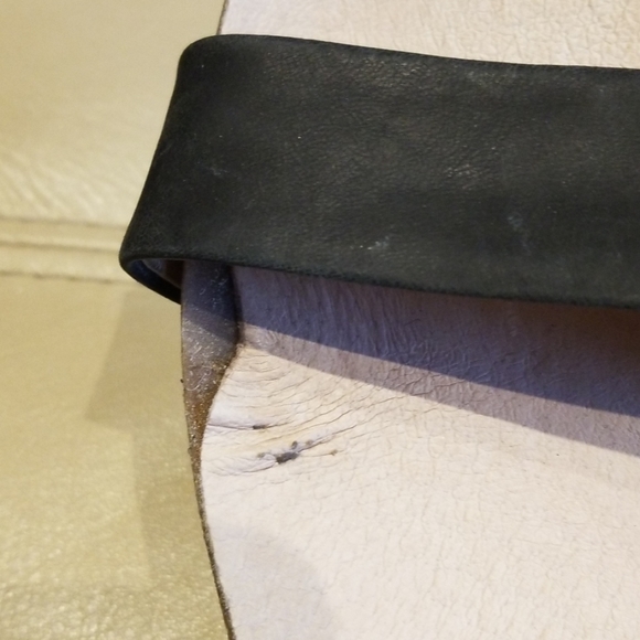 Steven black and tan 1.75" straw wedge sandal - Picture 7 of 7